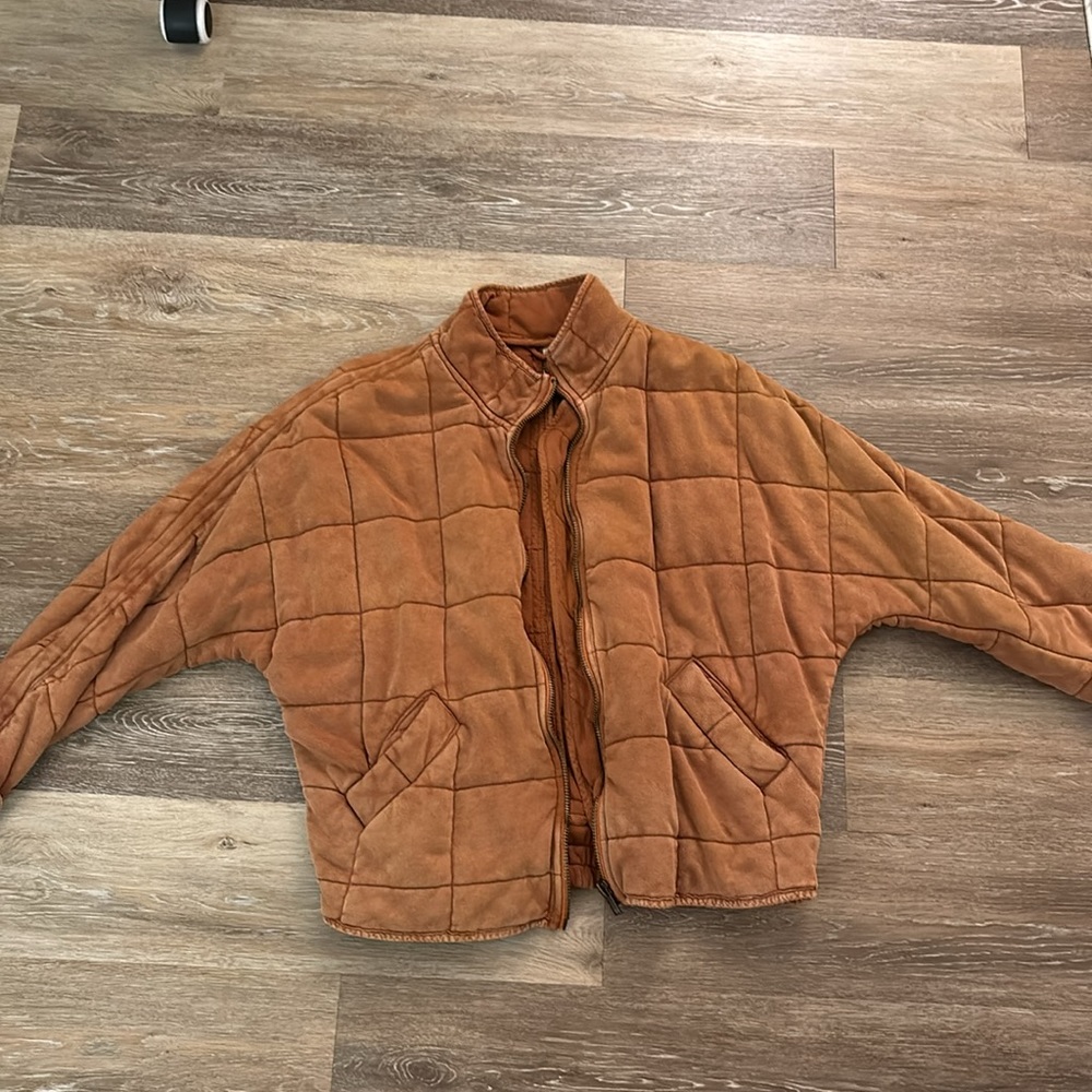 Free People Dolman quilted jacket terracotta orange XS - Picture 4 of 7